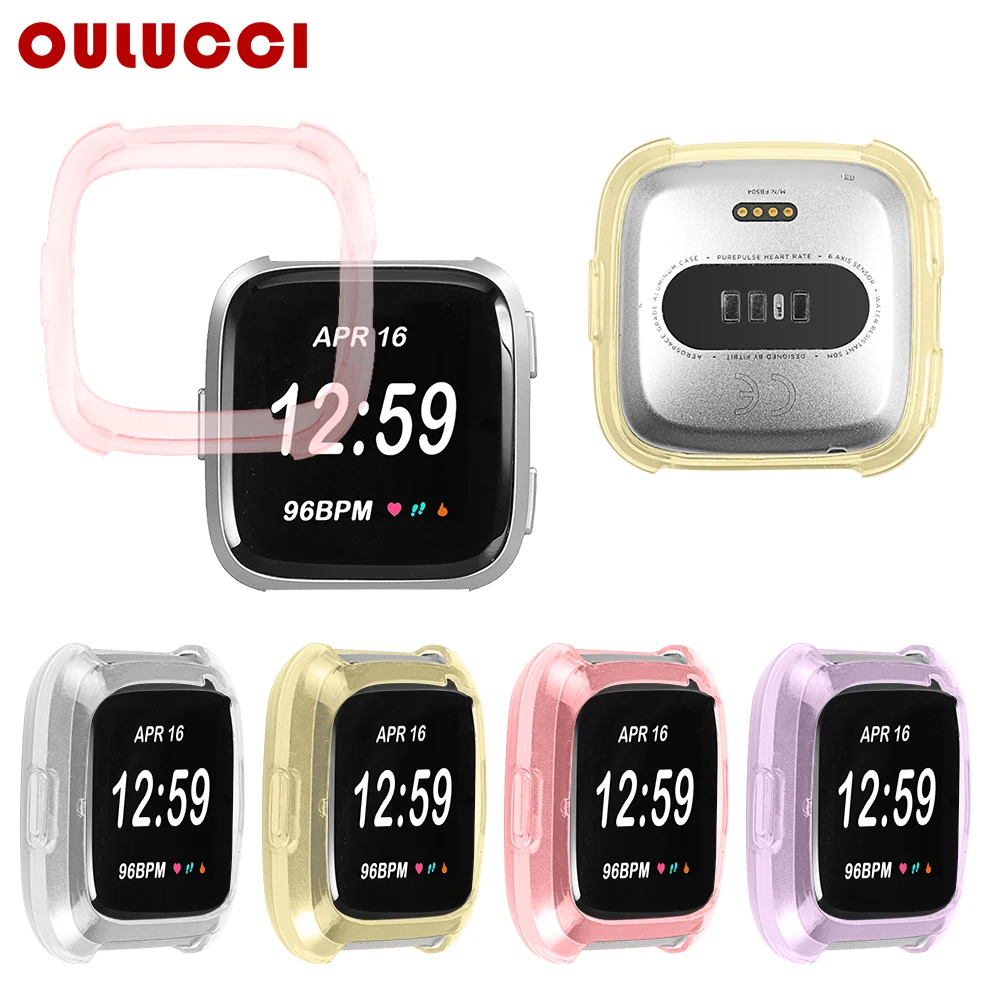 

Oulucci TPU Case Cover Watch case for fitbit versa Silicone Cover Ultra-thinElectroplated Protective for fitbit versa Smart Band