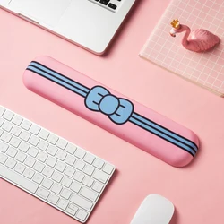 Para o apoio mousepad do descanso do pulso do teclado para a espuma da memória da menina bowknot silicone ergonômico anti deslizamento computador portátil do jogo do escritório