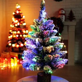 

1/2/4/5/10M LED String lights Silver Wire Christmas Garlands Festoon led Fairy Light Christmas Decorations for Home Room Tree