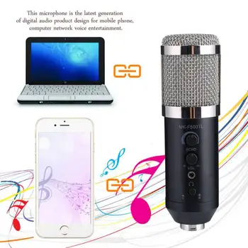 

Professional Condenser Microphone Computer Mobile Phone Large Diaphragm Recording Studio Cardioid Microphone for Ios Android