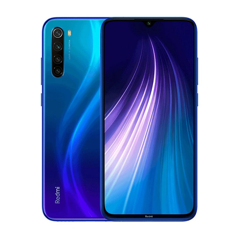 Смартфон Xiaomi Redmi Note 8 с глобальной версией, 4 ГБ, 64 ГБ, 48мп, четыре камеры Snapdragon 665, 4000 мА/ч, 18 Вт, QC 3,0, мобильный телефон - Цвет: Blue