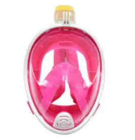 10 шт., маска для плавания, для всего лица, трубка, набор для плавания с трубкой для GOPRO, для плавания, анти-туман, новинка - Цвет: Розовый