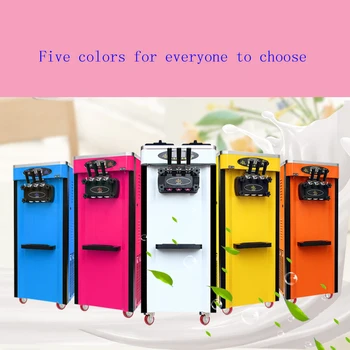 

New commercial fully automatic desktop ice cream machine high quality low price soft ice cream machine three flavors