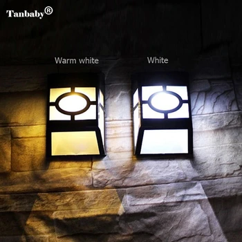 

LED Outdoor Solar Wall Light Ith 2 Leds For Garden Yard Lightings Rechargable Automatically Powered Sunlight Garden Decoration @