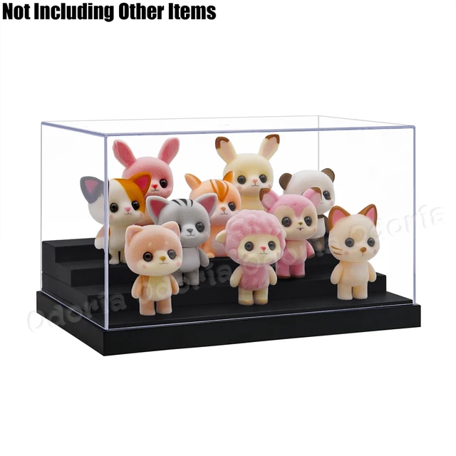 Odoria 1/2/3/4 Steps Acrylic Display Case Large Dustproof Clear Box Cabinet for 1/87 1/35 Action Figures Collectibles Model 6