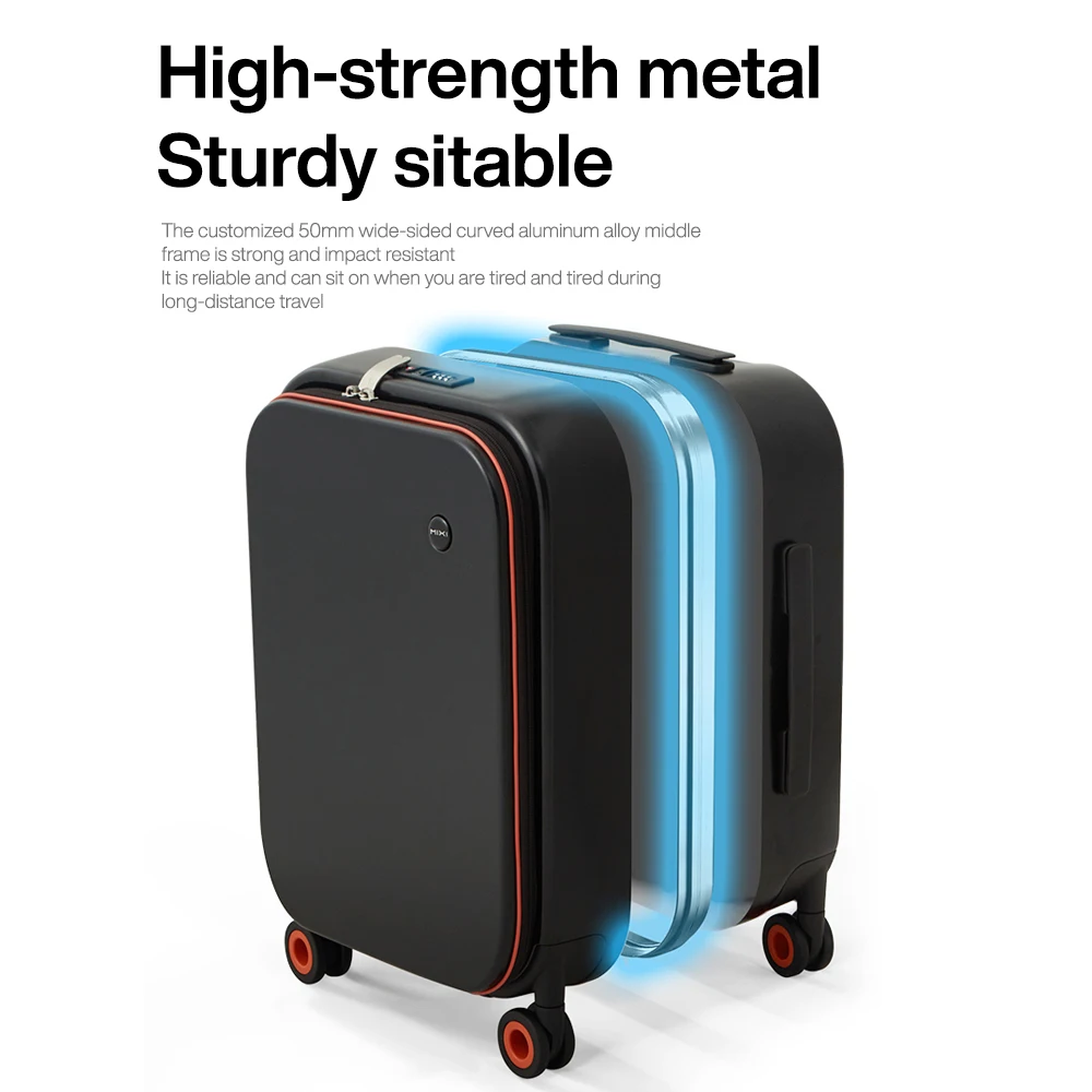 Maleta de diseño innovador para llevar el lado duro, equipaje rodante de PC, funda de carro con ruedas giratoria, marco de aluminio, AliExpress