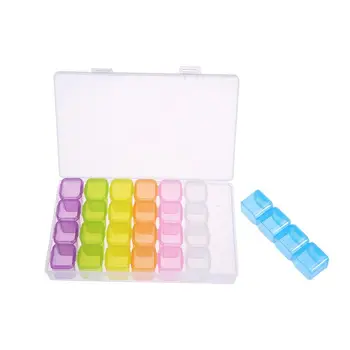 

5pcs Pill Storage Box Transparent Jewelry Containers Plastic Medicine Storage Boxes 28 Grid Pill Storage Boxes for Jewelry Pill
