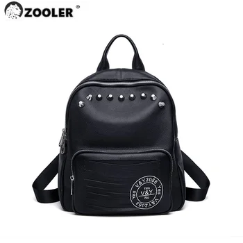 

ZOOLER Totally Cow Leather Women Backpack Female High Quality Genuine Leather Book School Bags Real Skin Sac A Dos Travel #HS251