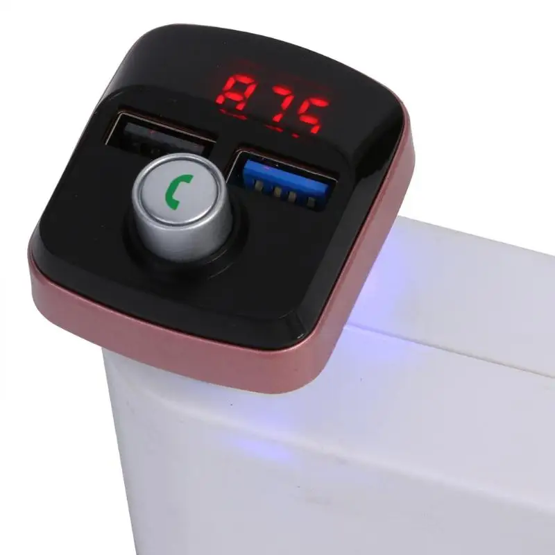 M12 громкой связи Bluetooth 3,0+ EDR 2,4 ГГц FM передатчик Портативный 5V 2.1A зарядных порта USB для автомобиля Зарядное устройство Bluetooth автомобильный набор, свободные руки, MP3 музыкальный плеер