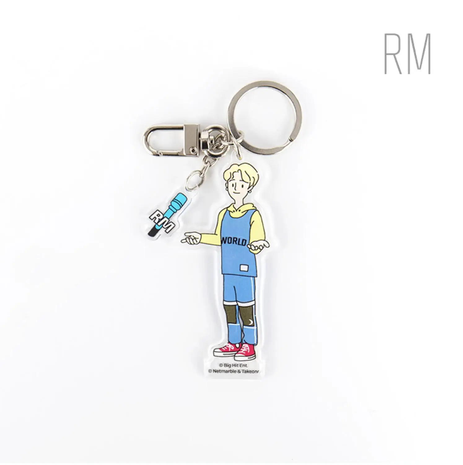 RM Bangtan мальчики мультфильм акриловый JIMIN JIN SUGA JUNG KOOK RAP Монстр стенд фигура доска брелок для ключей сказать себя Декор - Цвет: RM