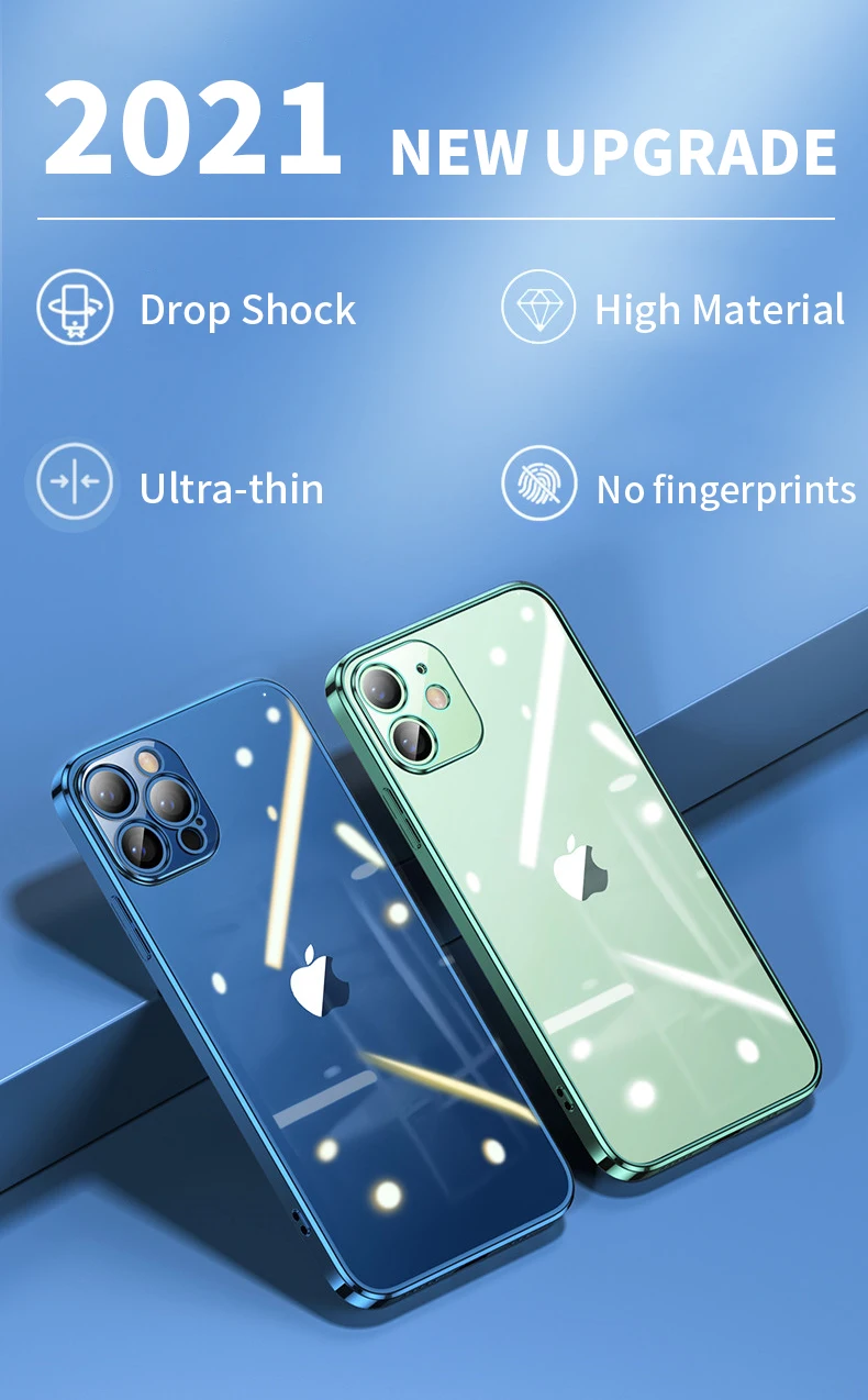 Luxury Plating soft Silicone Case for iphone 11 12 13 Pro Max mini XR X XS Shockproof Transparent Cover with Full Camera Protect Luxury Plating soft Silicone Case for iphone 11 12 13 Pro Max mini XR X XS Shockproof Transparent Cover with Full Camera Protect