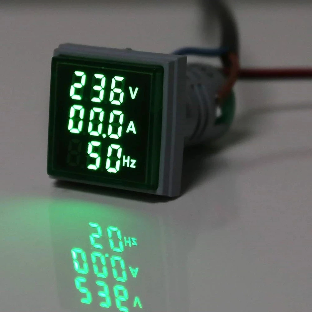Digital Voltmeter Digital Multimeter Digital Voltmeter Thermometer 3 in 1 AC 60-500V 0-100A LED Digital Voltmeter Ammeter Hertz Signal Lights 220V Voltage Current Meter Volt Amp Tester Detector