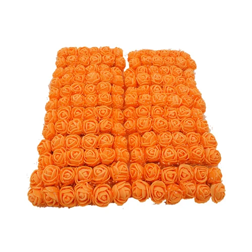 Orange 12/36/72/144 ПК msj 2 см Искусственный цветок розы пены, украшение из искусственных цветов для семьи Свадебная вечеринка украшения поддельные роза цветы из пены с цветочным рисунком - Цвет: Orange