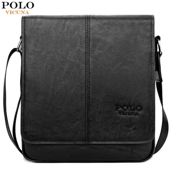 

VICUNA POLO Famous Brand Men Messenger Bag Casual Business Leather Man Bags Durable Cross Body Shoulder Bag New