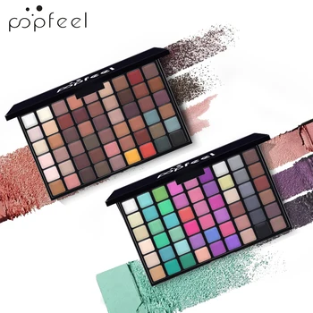 

POPFEEL 54 Color Matte Eyeshadow Long-lasting Eye Shadow Palette Eye Makeup Pigment Waterproof Eyeshadow Bright Eye Matte Powder