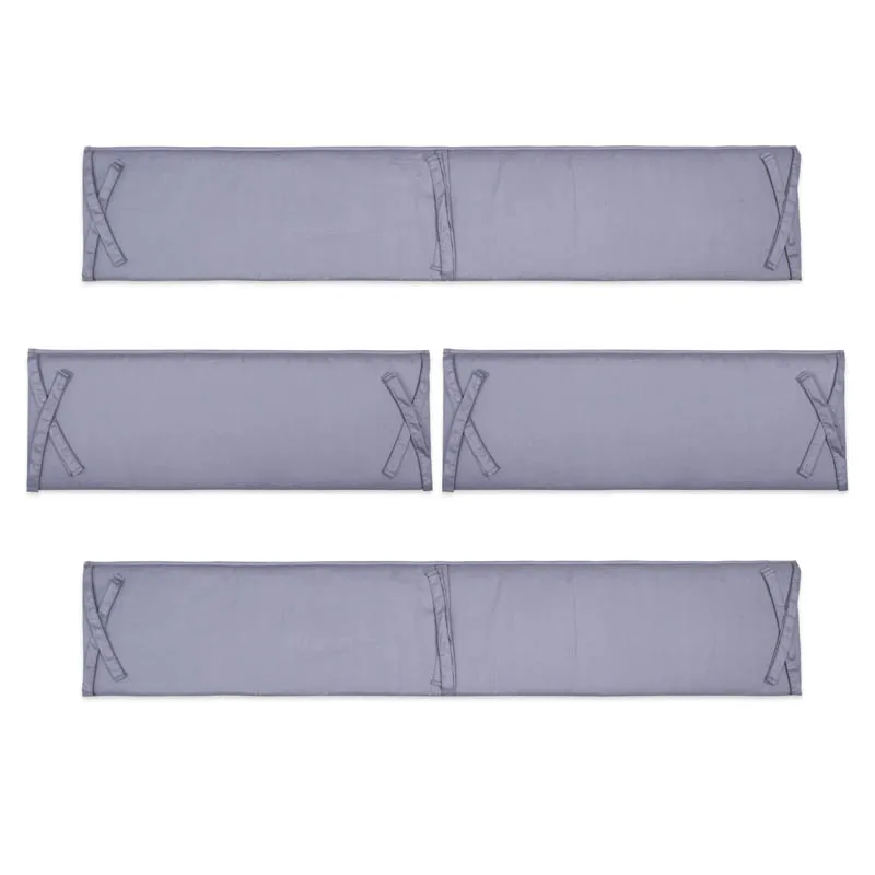 gray 4 шт. детская кроватка защитная подушка для новорожденных Bebe Cot бампер безопасности малыша матрац для детской коляски забор - Цвет: gray