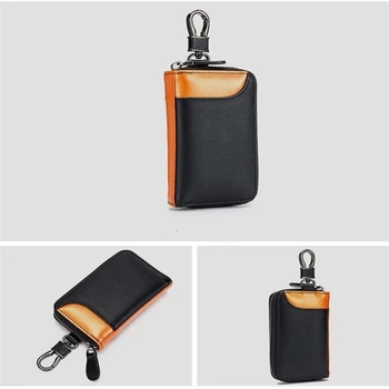 

Leather Men & Women Car Key Bag Wallet Multi Function Key Case Fashion Card Holder Housekeeper Key Holders Key Case