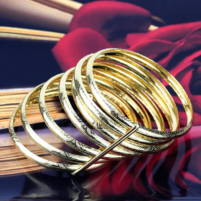 Brass Micro Gold Plated Bangles at Rs 500/set in New Delhi | ID: 22071066888
