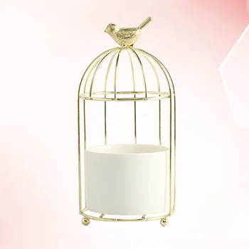 

Bird Cage Shape Shelf Vase Ceramic Flower Container Desktop Decoration Flowerpot Plant Decor for Home Ornament Landscape Succule