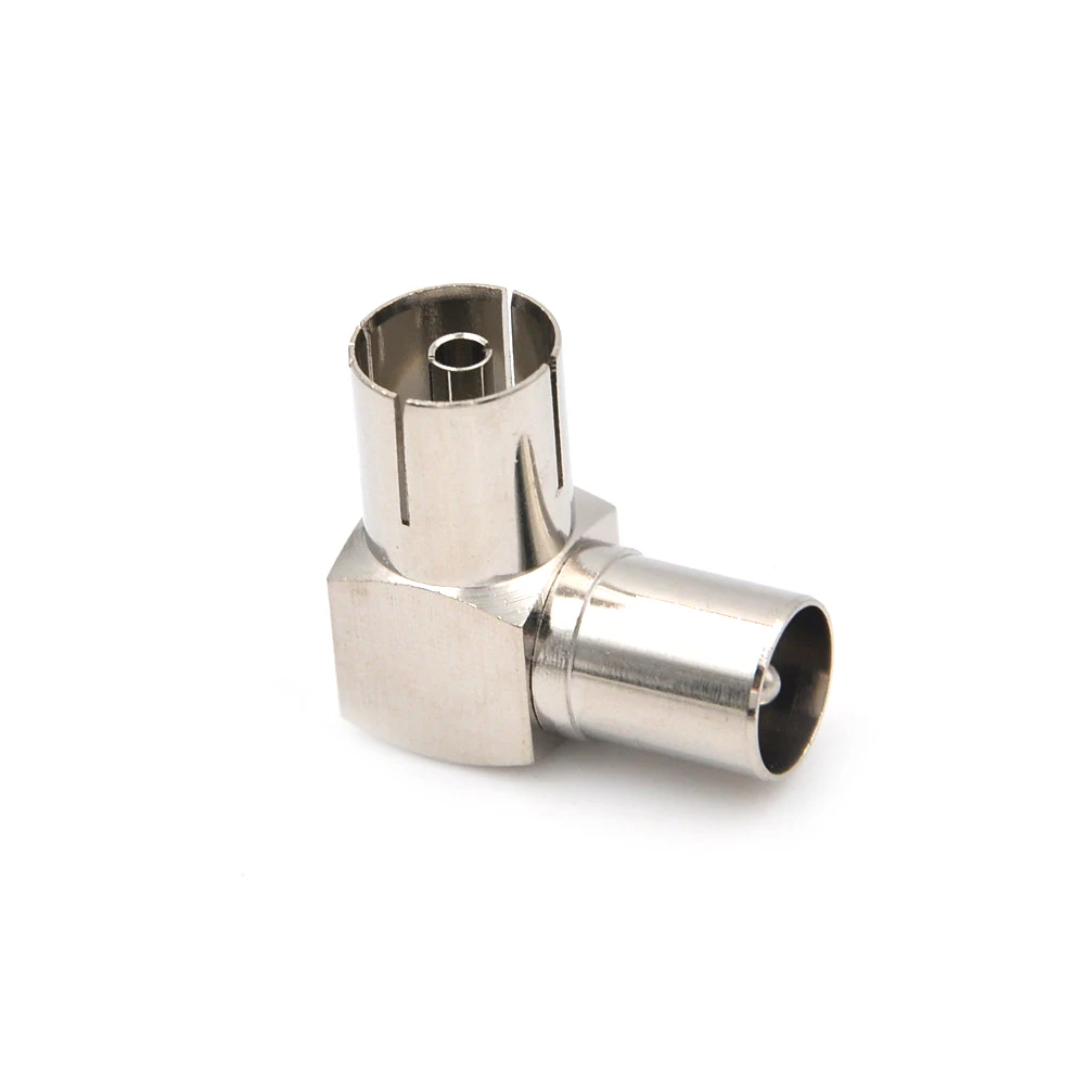

Practical TV Male Plug To F Female Jack 90 Degrees Head Right Angled Bending Type Cable TV Antenna Connector 1pcs