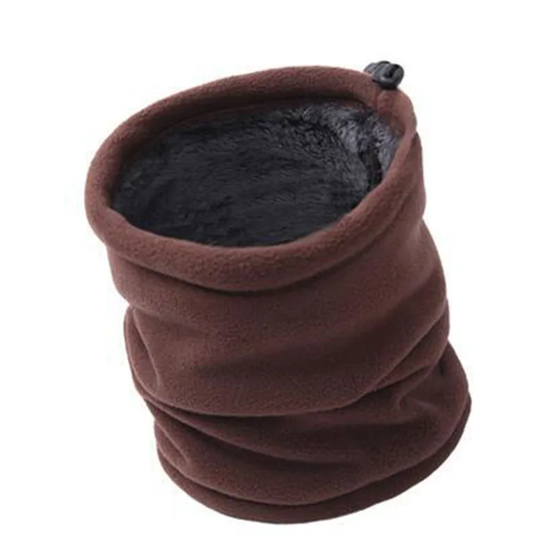 Unisex Outdoor Fleece Bib Double Warm Collar Scarf Sports Windproof Mask Breathable adjustable Scarf