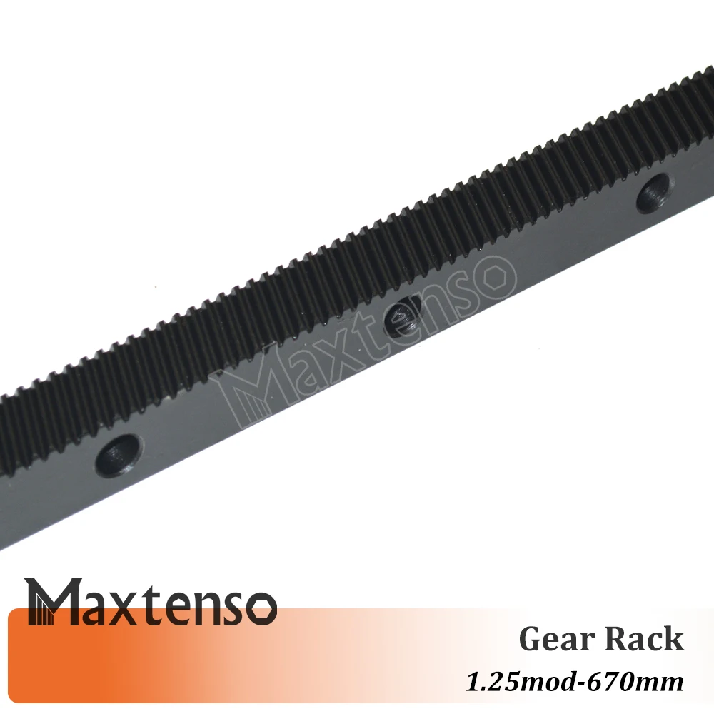 MAXTENSO 1.25mod modulus cnc gear rack helical teeth 670m length Engraving machine high precision CNC parts 45 steel