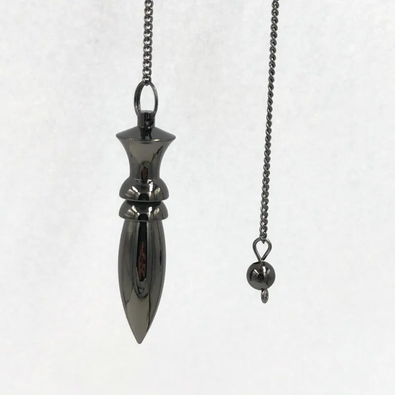 

pendule de reiki pendulum Natural Stone Amulet Healing Pyramid spiritual pendulums for dowsing Copper meatl Charms Chakra Amule