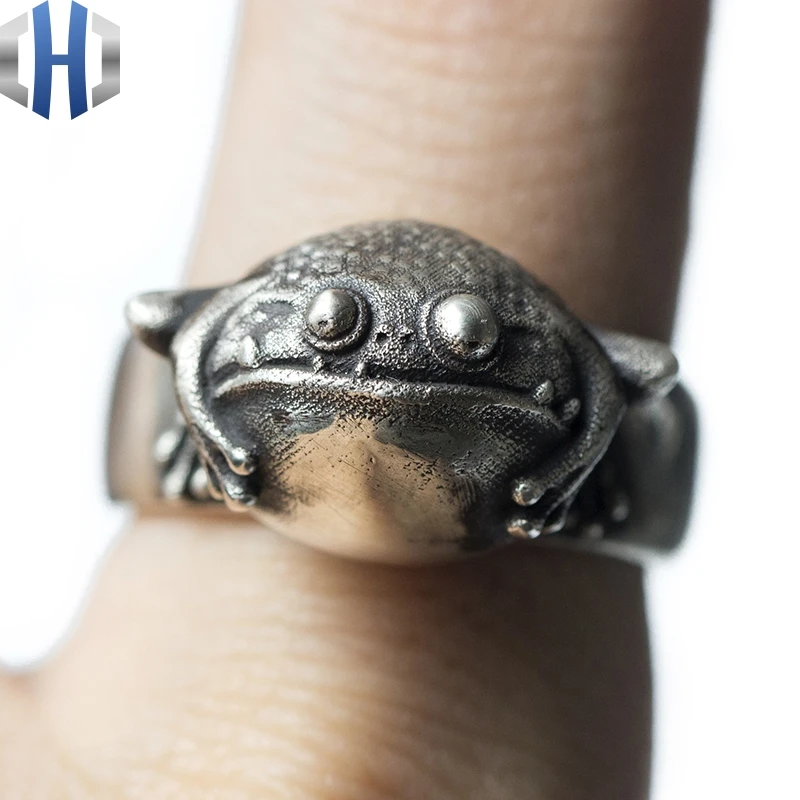 20/22 мм, дизайн, индивидуальное кольцо в виде лягушки, серебро 925 пробы, пара колец для мужчин и женщин, ретро кольцо