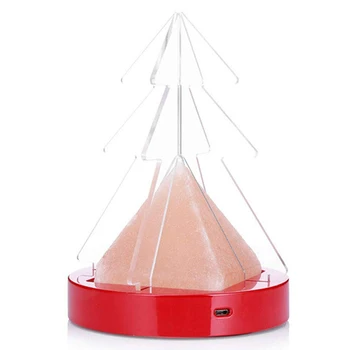 

Christmas Tree Salt Night Light Lamp Dimmable Salt Lamp Home Bedroom HFing