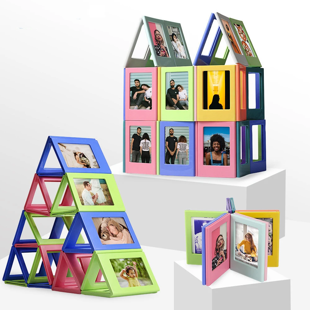 

Block Big Size Magnetic Designer Magnet Photo Frame Building Blocks Accessories Educational constructor Toys For Children