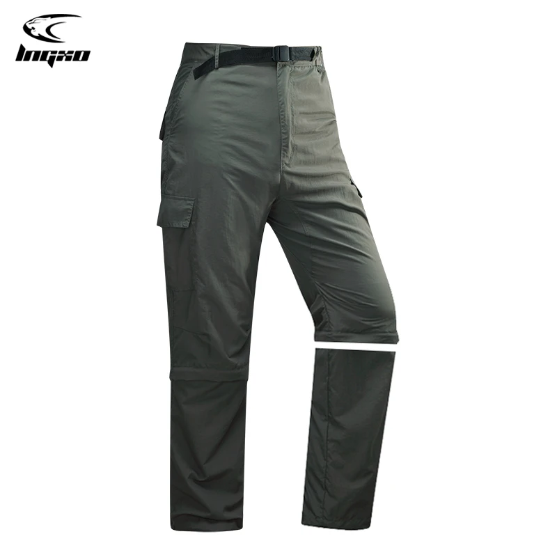 Мужские быстросохнущие походные брюки LNGXO штаны для кемпинга рыбалки охоты