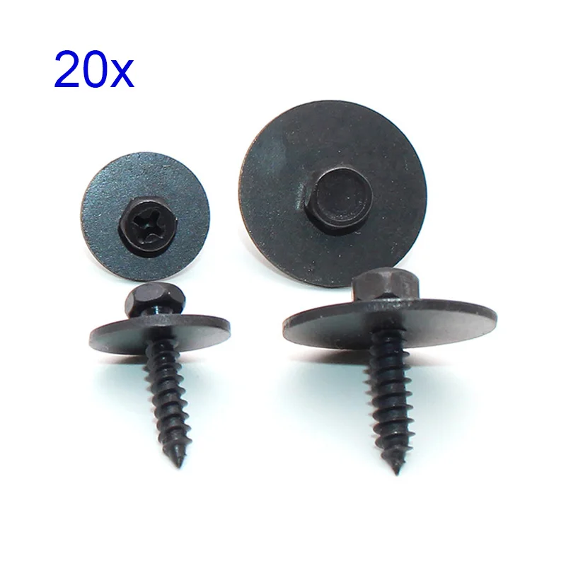 

20pcs 4mm 5mm Hex Screw Car Water Tank Bottom Shield Metal Screw Washers Front Bumper Side Skirts M5 Self-tapping Screws for BMW