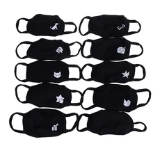 Велосипедная маска для лица 1 шт. черная хлопковая маска для губ аниме маска от пыли ветрозащитная защита от образования бактерий маски для лица для защиты от гриппа