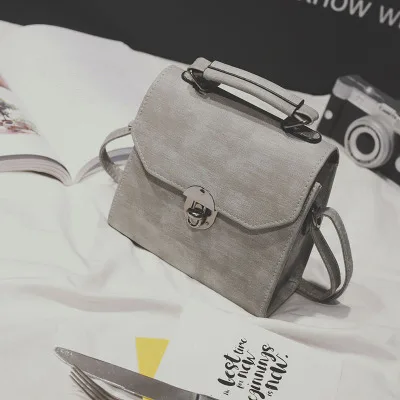 light gray Новая мода PU сумка на плечо Ретро одно плечо диагональная упаковка металлический замок маленькая квадратная сумка - Цвет: light gray