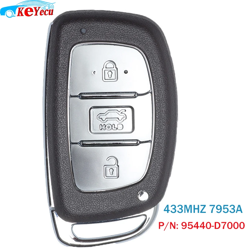 KEYECU умный дистанционный ключ-брелок от машины FSK 433,92 MHz ID47 для hyundai Tucson P/N: 95440-D7000