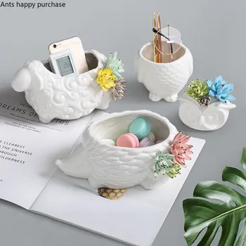 

Nordic Rabbit Ceramics Fruit Dish Animal Storage Box Decoration Living Room Coffee Table Snack Plate Jewelry Box Home Furnishing