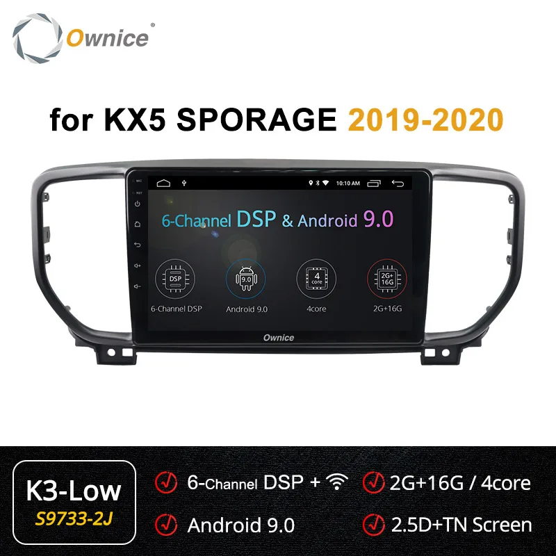 Ownice Android 9,0 8 основной для KIA Sportage 4 KX5 Автомагнитола Навигация DVD плеер 4+ 64 k3 k5 k6 360 панорама DSP 4G SPDIF - Цвет: S9733-2 K3 Low