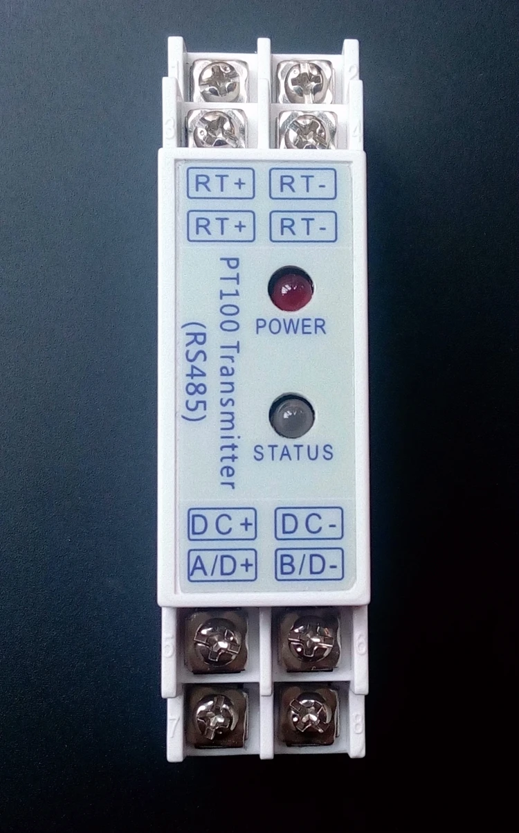 RS485 PT100 датчик температуры rail Modbus RTU протокол Платиновое сопротивление к модулю 485
