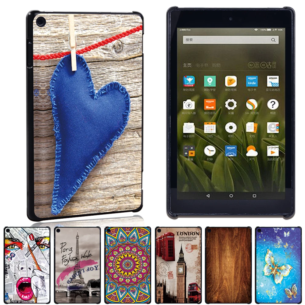 

Slim Hard Shell Tablet Case(with Pattern) for Amazon Fire 7(5th/7th/9th Gen)/HD 8(6th/7th/8th Gen)/HD 10(5th/7th/9th Gen)