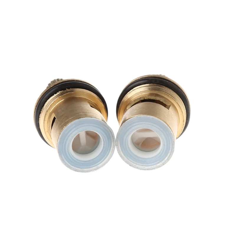 Faucet cartridge ceramic discs kit 2 Pcs faucet replacement brass 1/4 turn G1/2" ceramic disc cartridge hot cold tap