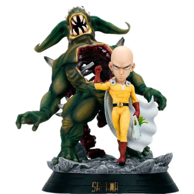 Многоцветный ONE PUNCH-MAN Saitama Teacher GK Смола сцены Статуя Фигурка модель игрушки Рождественский подарок X3578 - Цвет: Многоцветный