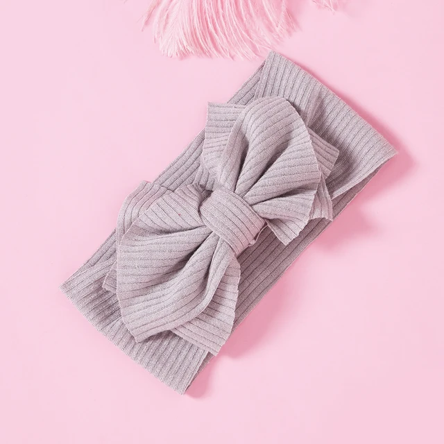 1pcs Solid Color Bowknot Baby Headband Elastic Turban Hairband Baby Girl Headbands Hair bands for Baby Girls Hair accessories A2NSNSFB-9689-8