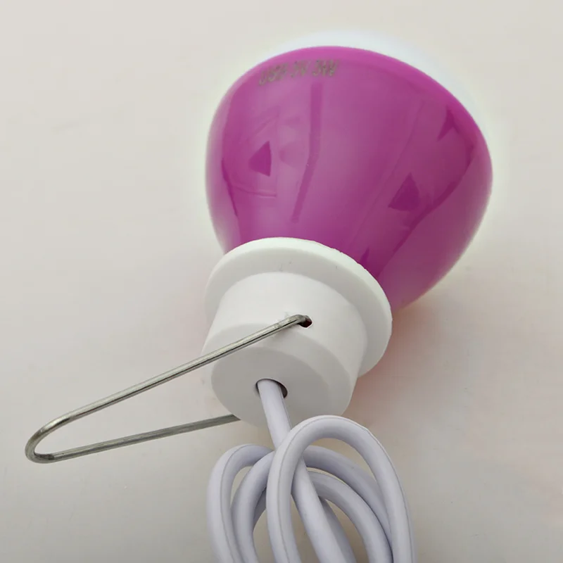 1 шт. Красочный ПВХ 5 в 5 Вт лампочка USB светильник портативный светильник светодиодный 5730 для походов кемпинга палатки путешествия работа с внешним аккумулятором ноутбука