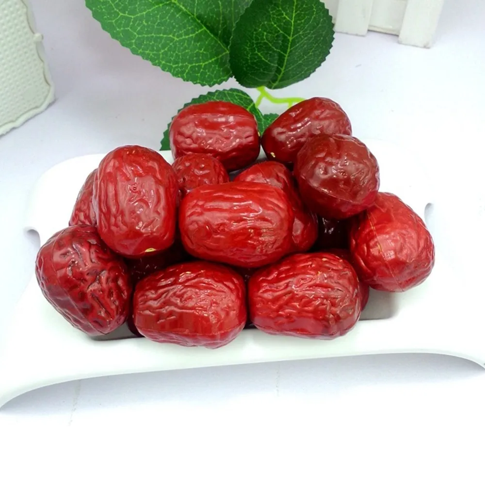 Пластиковая имитация красный финик Jujube 3,5 см Синьцзян джубэ сушеные фрукты Модель фотография раннее образование реквизит
