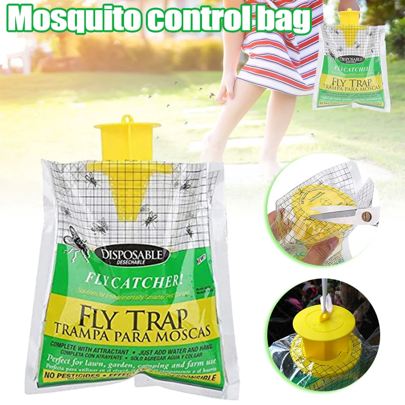 Fly Trap Bags Fly Catcher Insect Trap Hanging Bait Bag Catcher for Outdoor Garden Pest fly trap bag