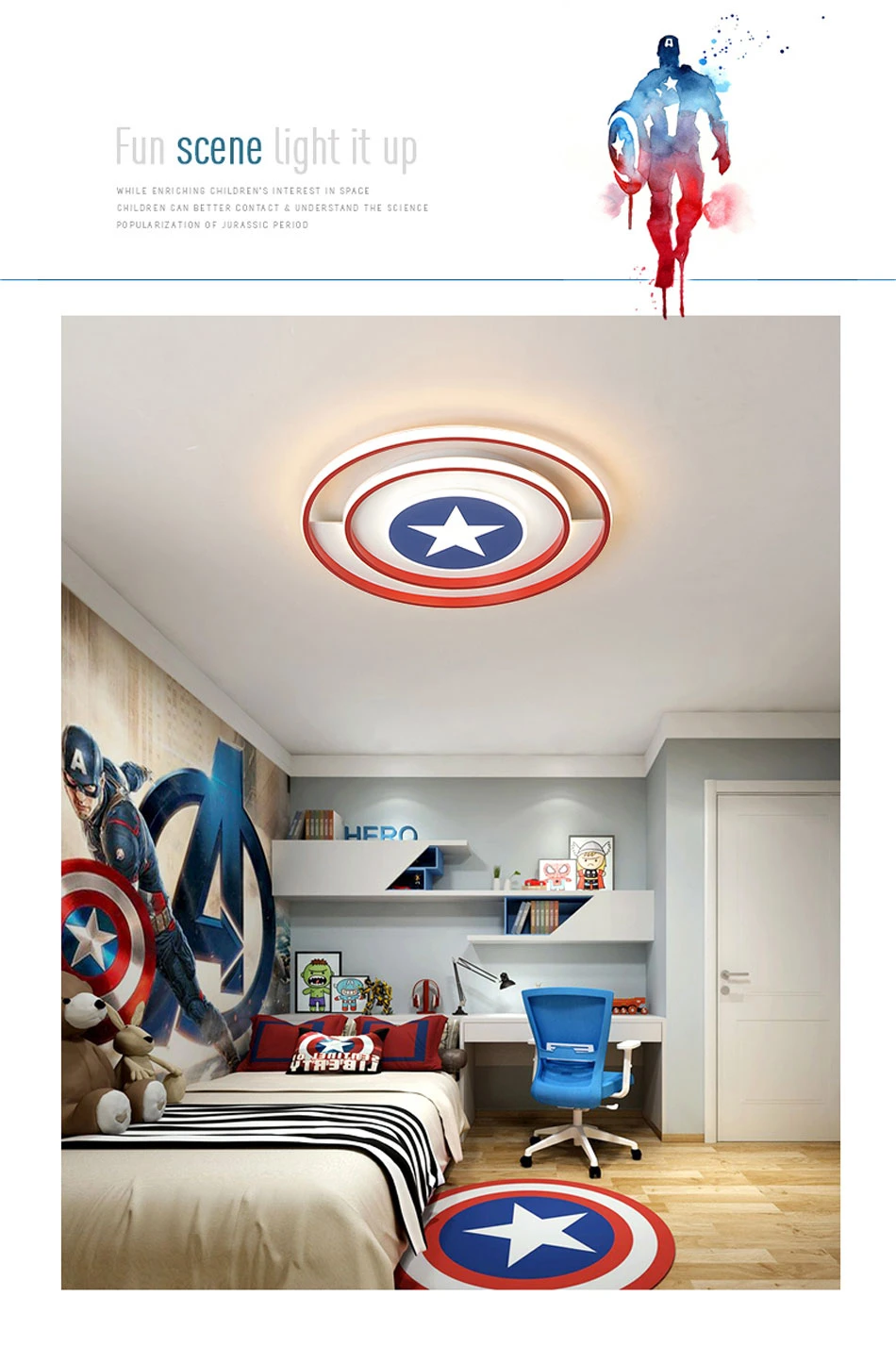 Новые современные/синие звезды светодиодные потолочные светильники лампа для детской спальни кабинет Babyroom дистанционное управление мультфильм дизайнер Lamparas