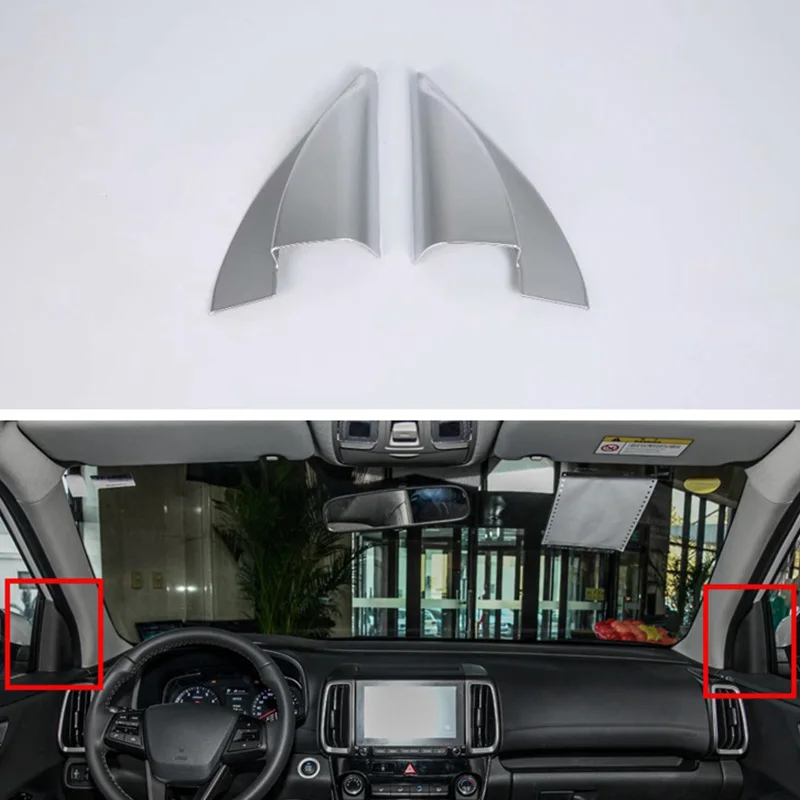 Для HYUNDAI Ix35 интерьер ремонт столба тройной угол круг декоративная рамка внешний интерьер ABS хромированная отделка наклейка