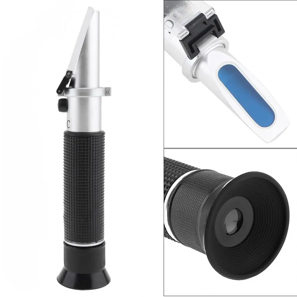 Ручной 0-80% ATC Регулируемый спиртовый рефрактометр с поддержкой Pipet ручная фокусировка