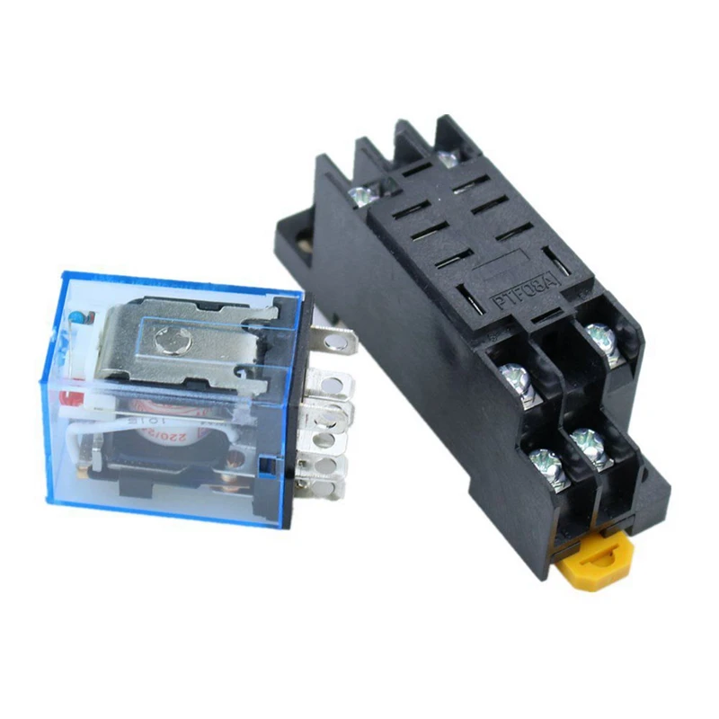 10 шт. 220 В AC катушка реле питания LY2NJ DPDT 8 Pin HH62P JQX 13F с гнездом|Реле| |