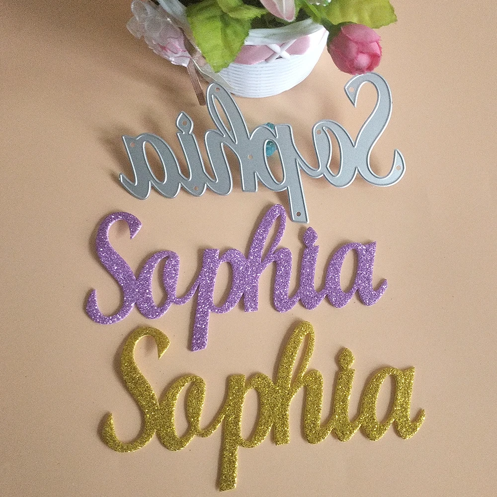 

New Portuguese SOPHIA birthday name cutting dies DIY scrapbook, embossed card making, photo album decoration, handmade craft